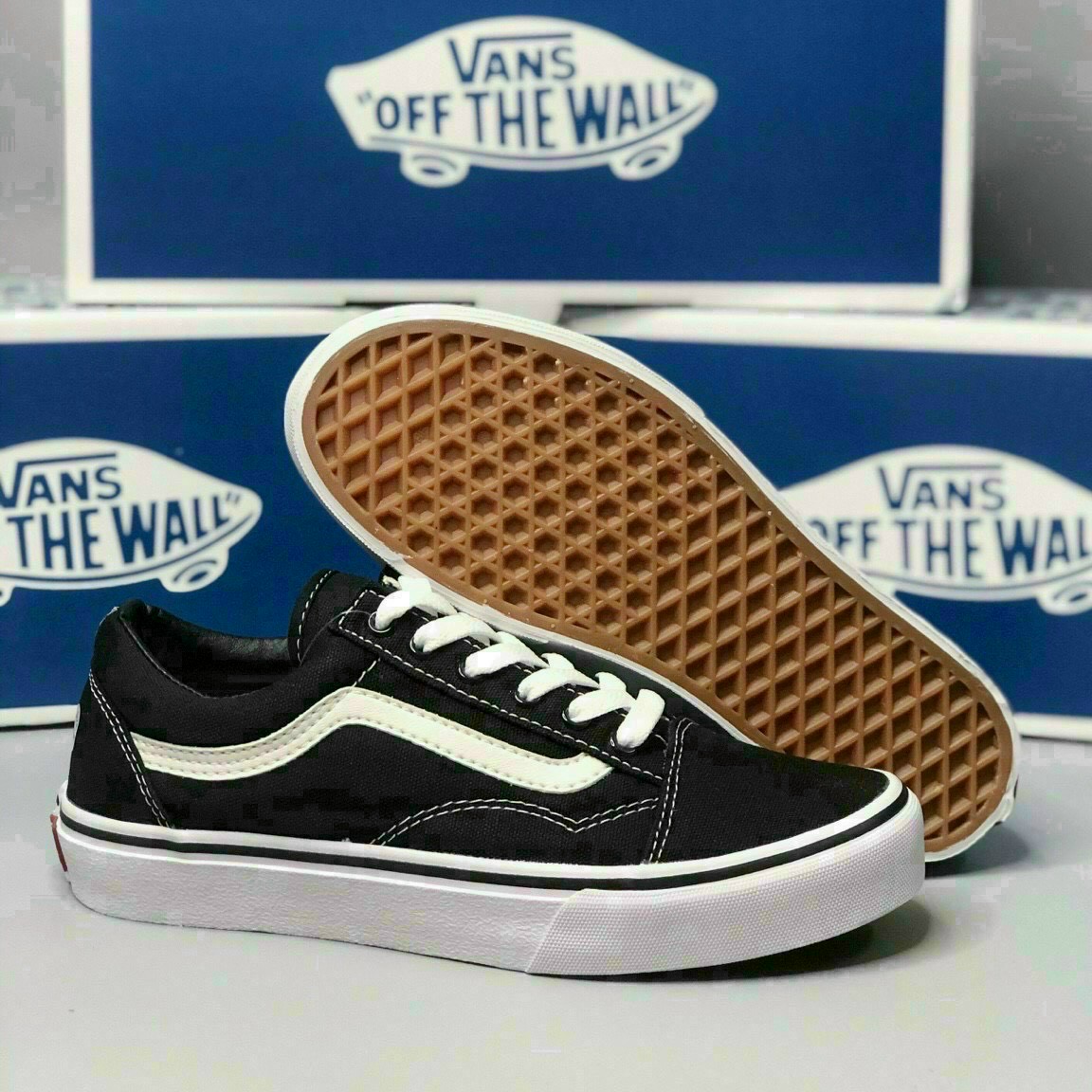 Giày vans old skool đen cao cấp - giày thể thao nam nữ