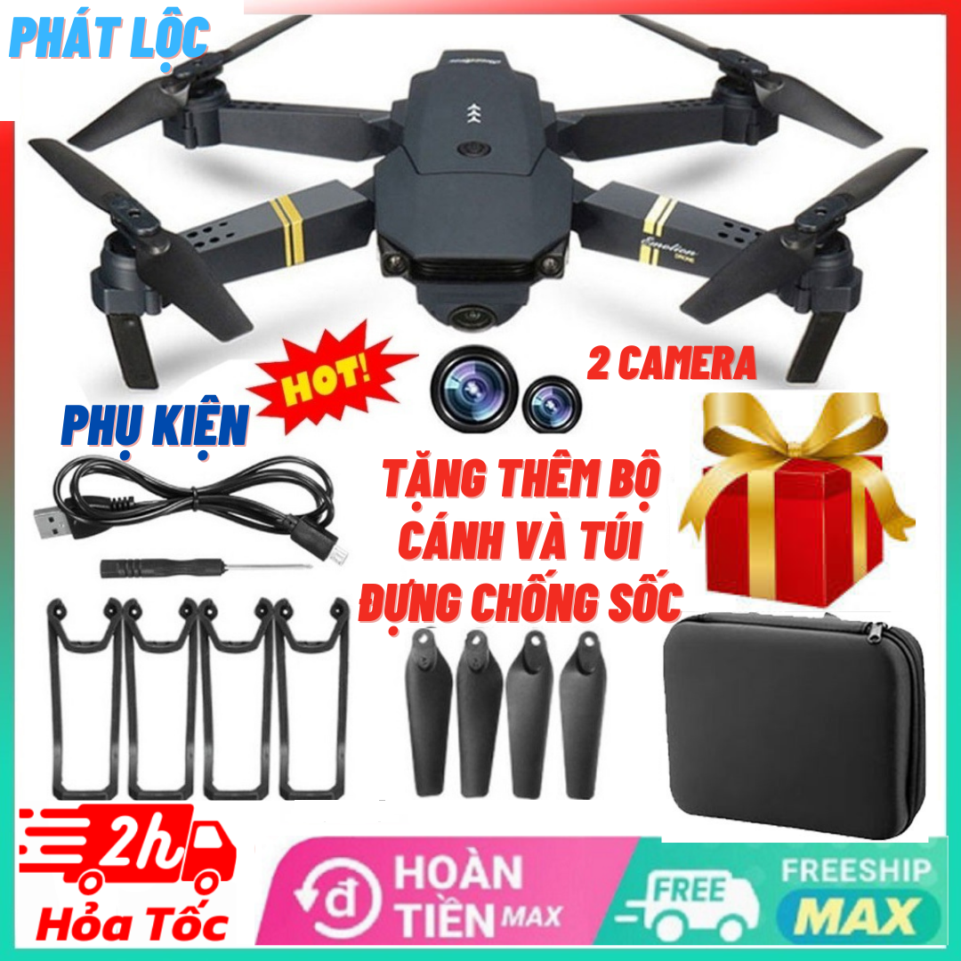 Flycam Điều Khiển Từ Xa E58 PRO, Flycam mini giá rẻ, Máy bay điều khiển từ xa 4 cánh, Máy bay không người lái, Đồ chơi trẻ em tập bay
