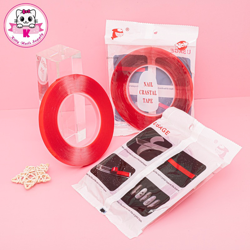 Băng keo đỏ tạo fan mi hoặc dùng dán mẫu nail box - Kitty Nails Supply