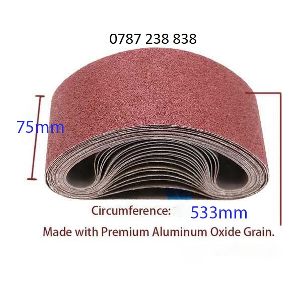[HCM]Giấy nhám vòng bộ 10 vòng size 75x533mm vải GXK51 Đài Loan mối nối chồng mí