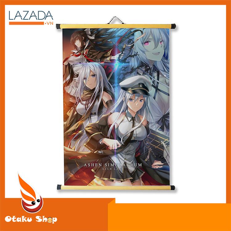 Tranh Treo vải trang trí phòng 40x60cm hình Anime Azur Lane - Otaku shop