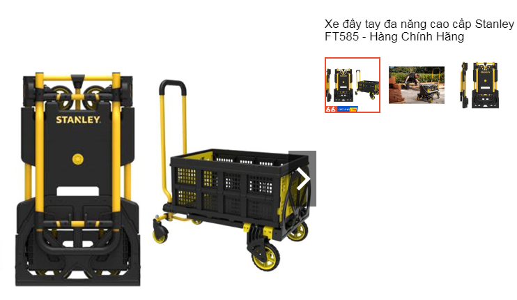 Xe đẩy tay đa năng cao cấp Stanley FT585 - Hàng Chính Hãng