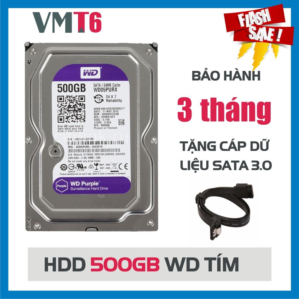 Ổ cứng Camera HDD WD Purple 500GB - Bảo hành 3 Tháng !