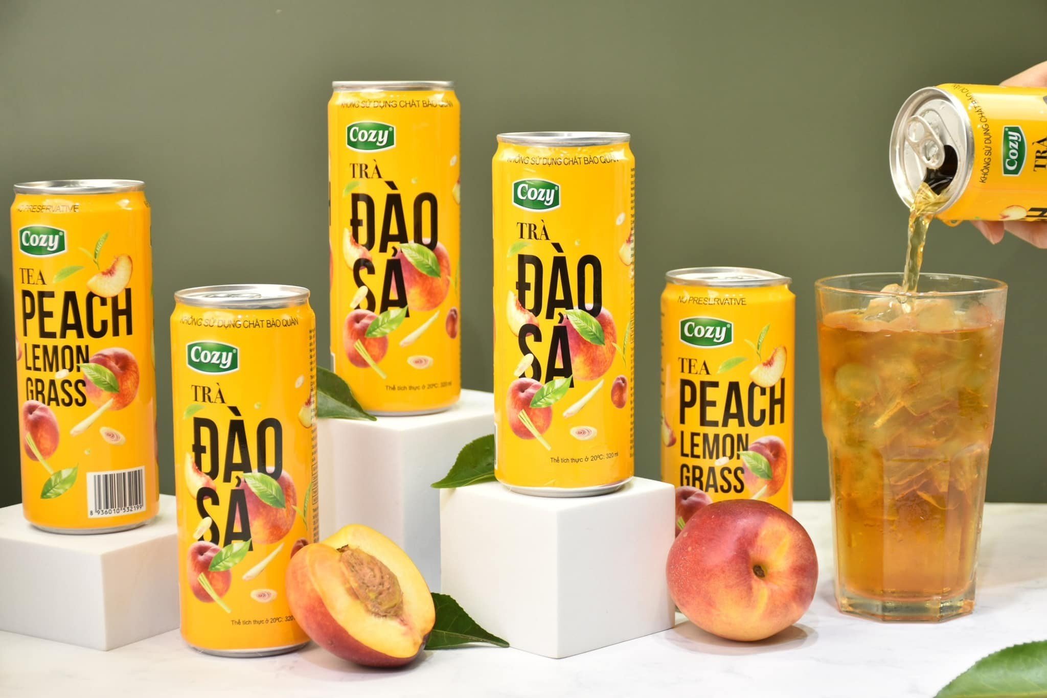 Trà cozy đào sả 320ml
