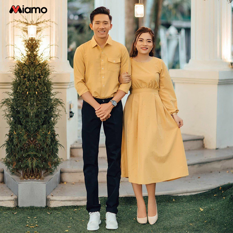 Đồ đôi nam nữ thanh lịch đồ cặp chụp hình couple thời trang Miamo TN157 (kèm ảnh thật)