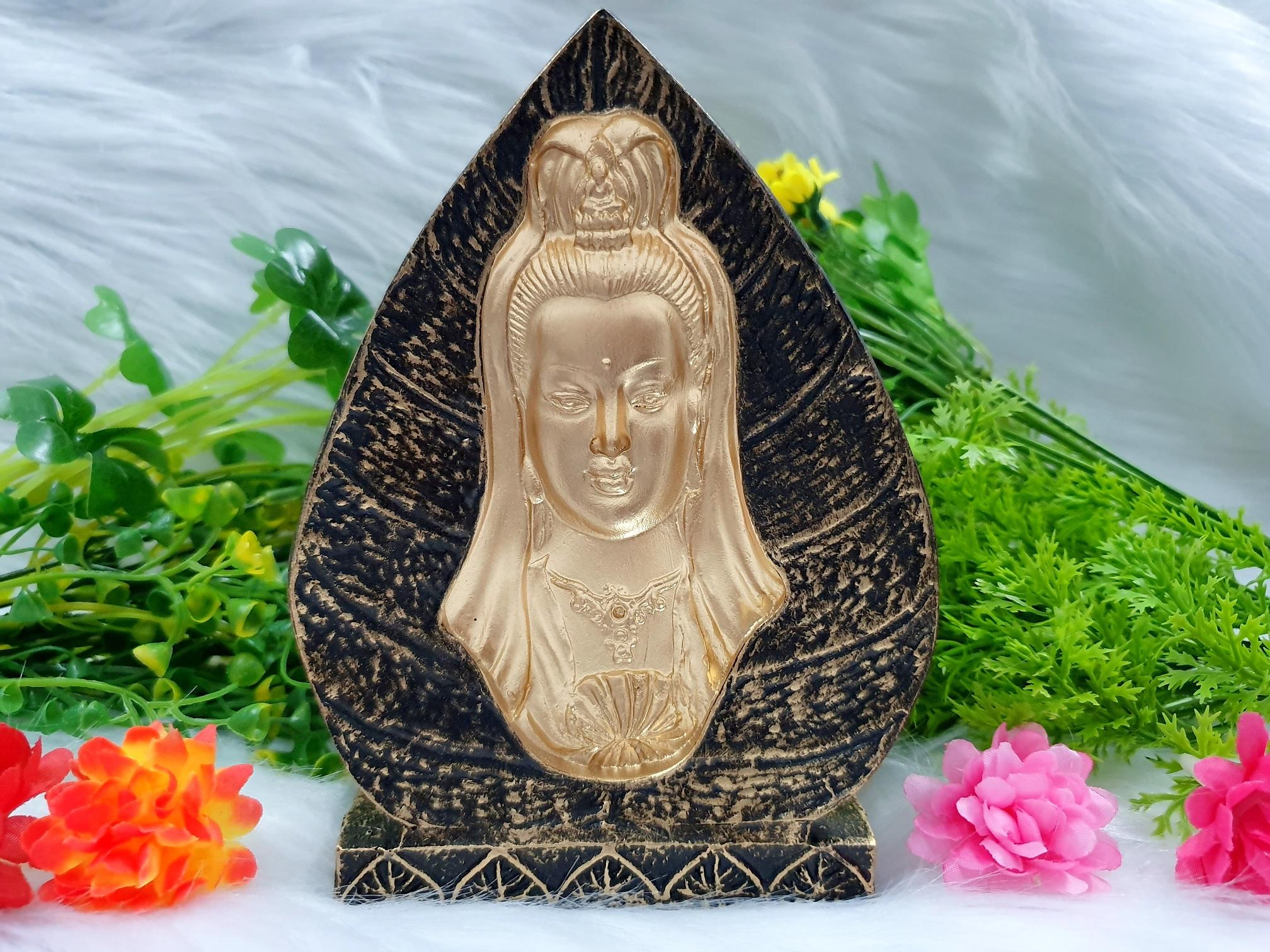 Tượng Quan Âm Bồ Tát Lá Bồ Đề 3D tuyệt đẹp