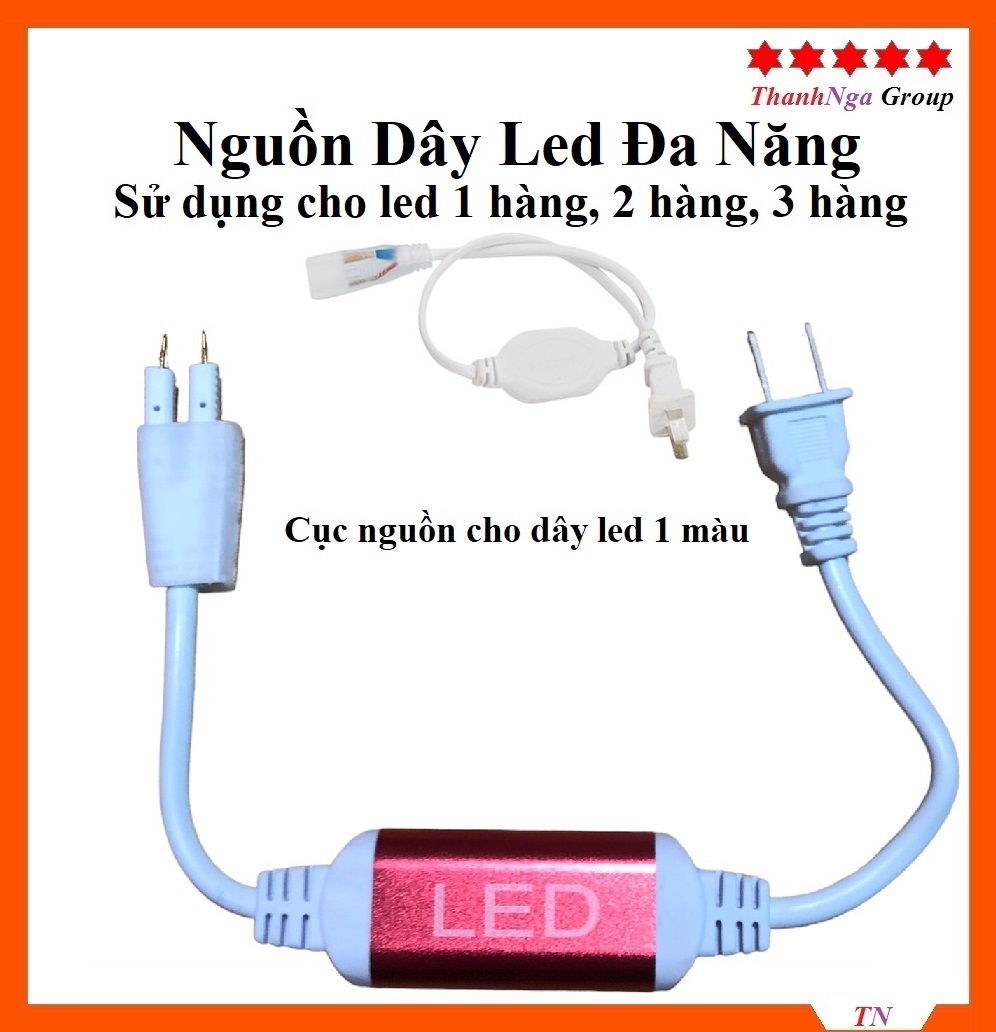 Combo 2 nguồn led dây 220v đa năng dùng cho loại led 1 hang, 2 hàng, 3 hàng