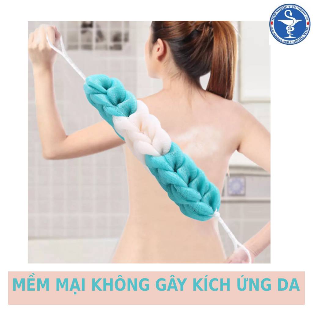 Bông tắm lưới dài co giản cao cấp