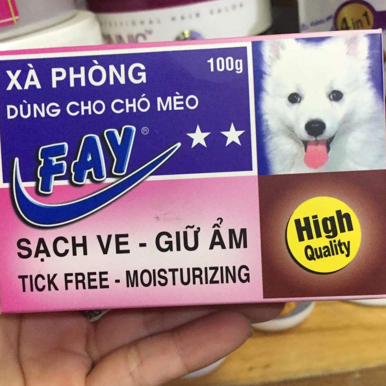 2 thanh Xà bông Fay tắm Chó Mèo 100 gram