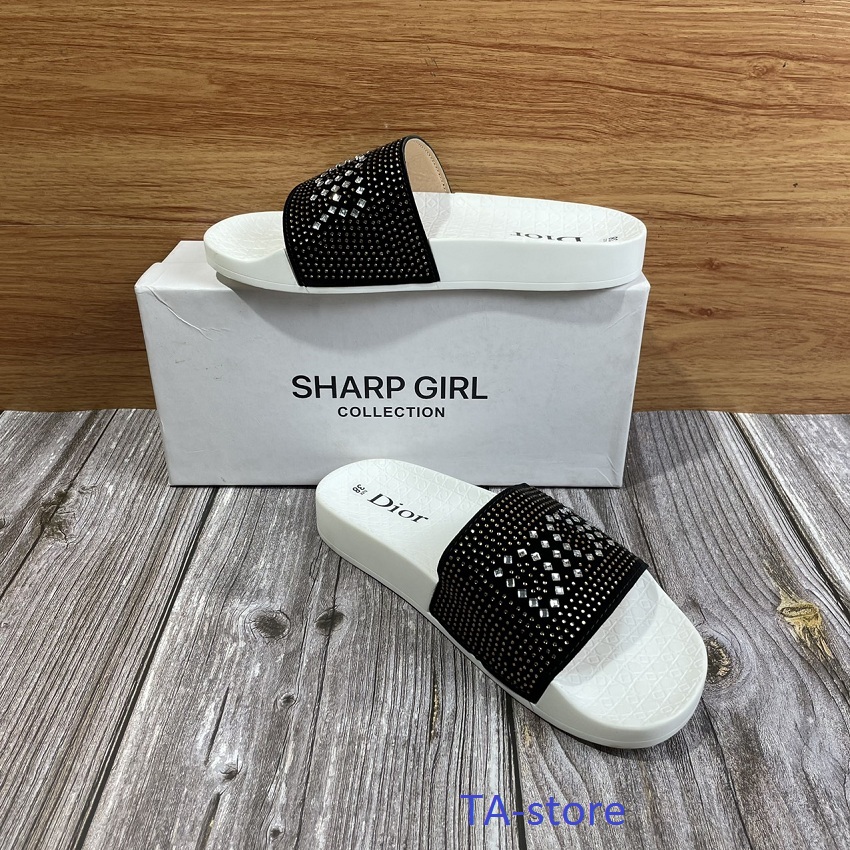 ⚡giá sập sàn⚡ dép quai ngang đính đá, dép unisex thời trang sành điệu dành cho dân chơi