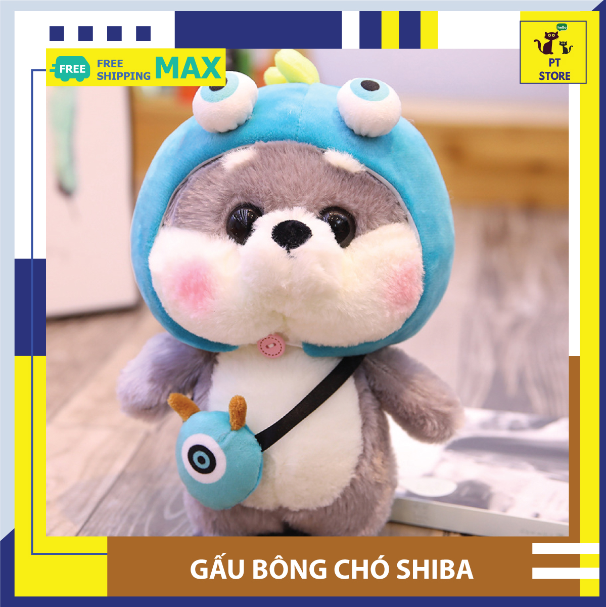 [Tài Trợ Ship]+Gấu Bông Gấu Chó Shiba Nhật Bản Siêu Dễ Thương Size 25cm Lông Siêu Mượt Hàng New 2020 PT Store