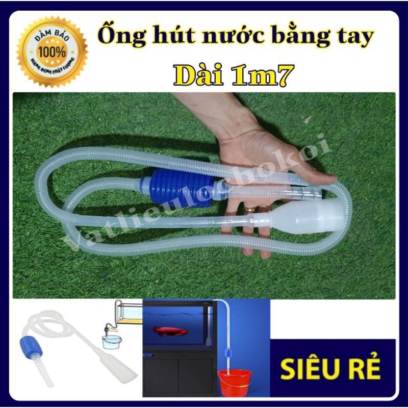 Ống bơm tay vệ sinh hồ cá Ống hút phân cá hút nước vệ sinh hồ cá bằng tay