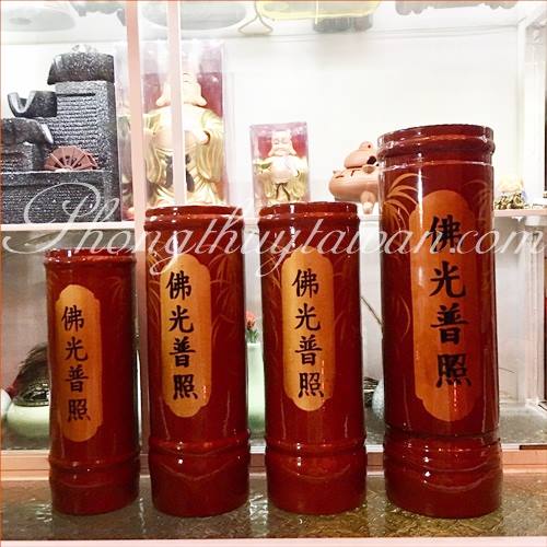 Ống đựng Nhang bàn thờ lá trúc vành miệng lớn - 2 mẫu