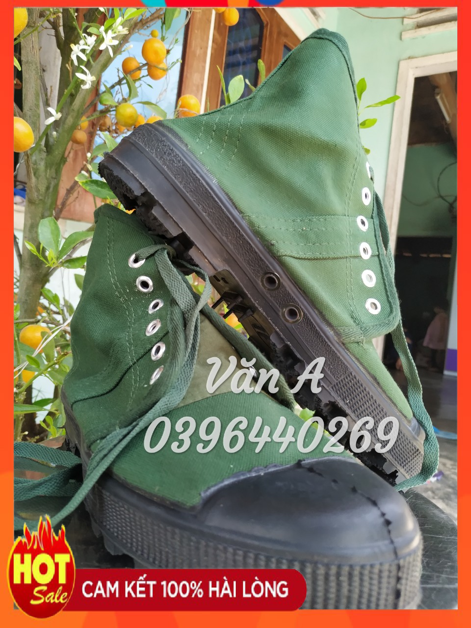 Giày Vải Xanh Lá nhạt ,đi rừng  (QN)