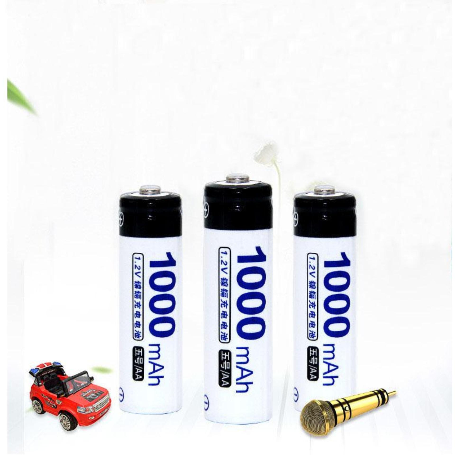 Ombo bộ sạc pin double pow đa năng và 4 viên pin 1000ma