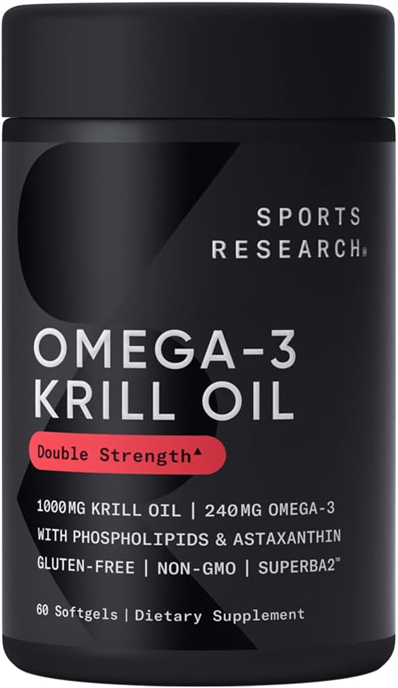 Dầu Tôm Nhuyễn Thể Sports Research Krill Oil Omega 3 1000mg