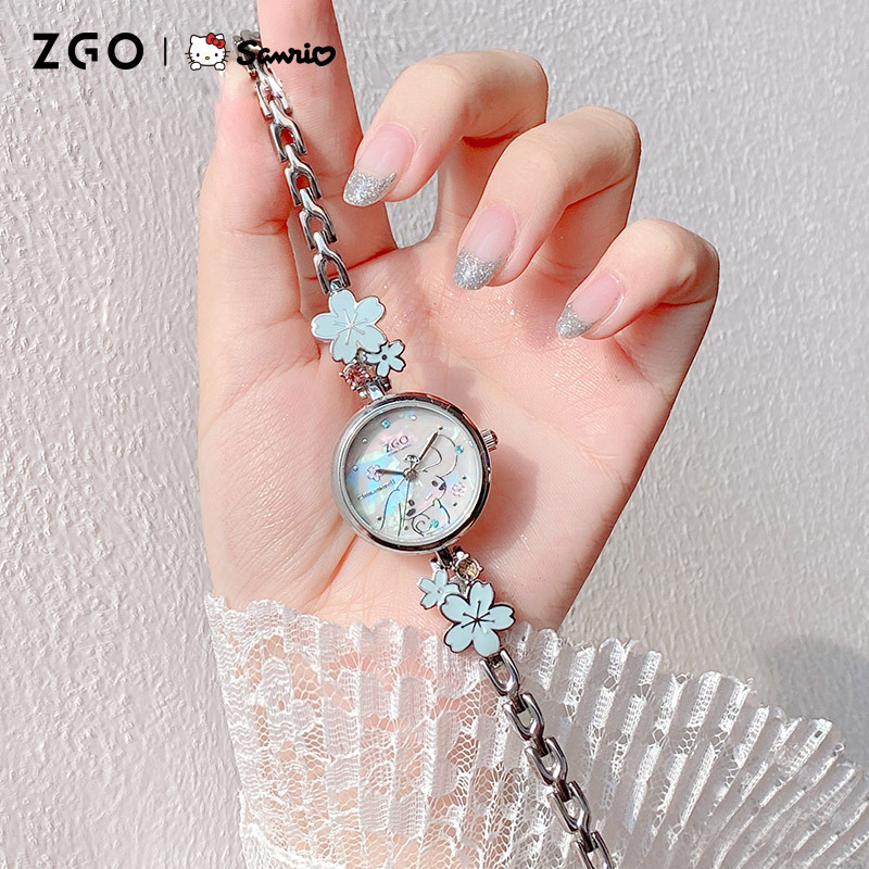 Tsum tsum zgo Sanrio đồng hồ đeo tay nữ đồng hồ Cinnamoroll nữ đĩa nhỏ tươi và dễ thương in gió đồng hồ nữ bán buôn quà tặng sinh nhật