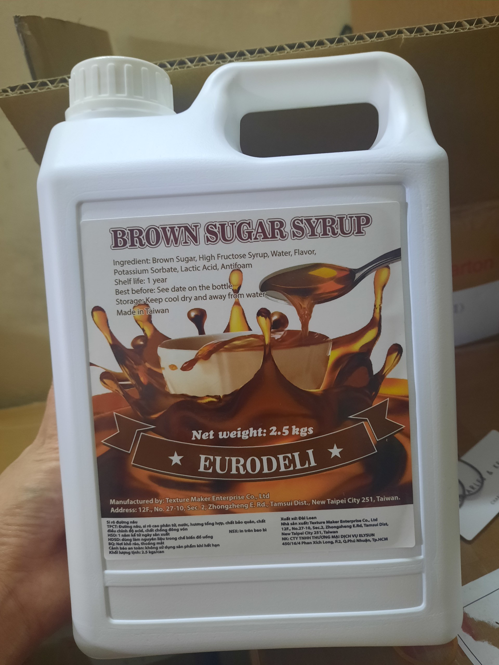 Siro đường đen Eurodeli can 2.5kg