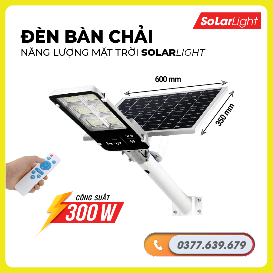 Đèn năng lượng mặt trời đường phố công suất 300w, den nang luong mat troi 300w, Đèn đường phố công suất lớn