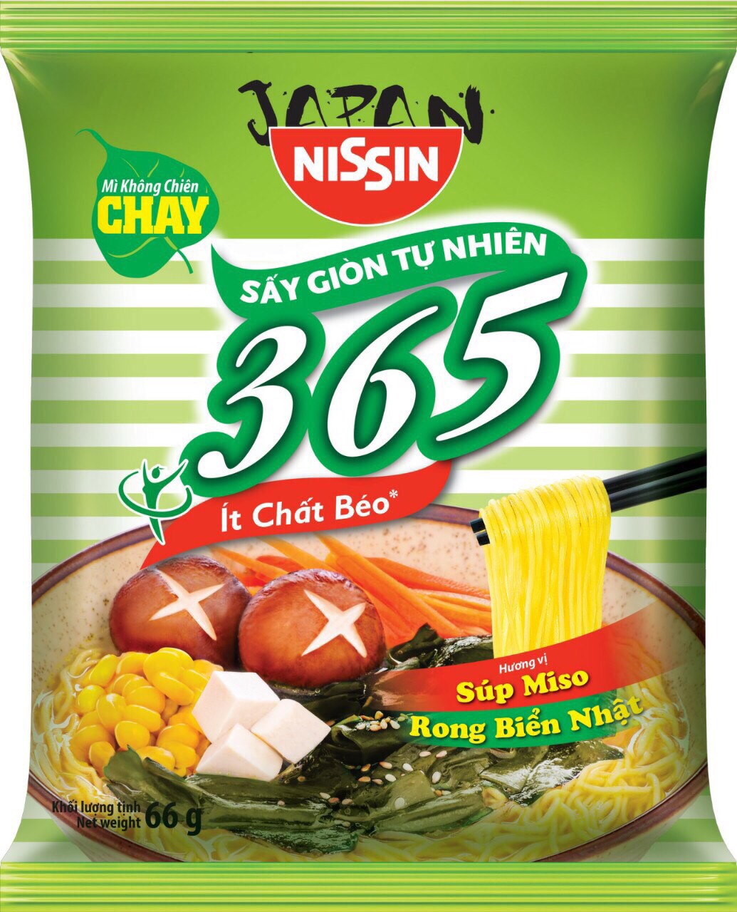 Orsafood _ nissin 30 gói mì không chiên 365 chay súp miso rong biển nhật mì ít dầu mỡ tốt sức khỏe đủ chất