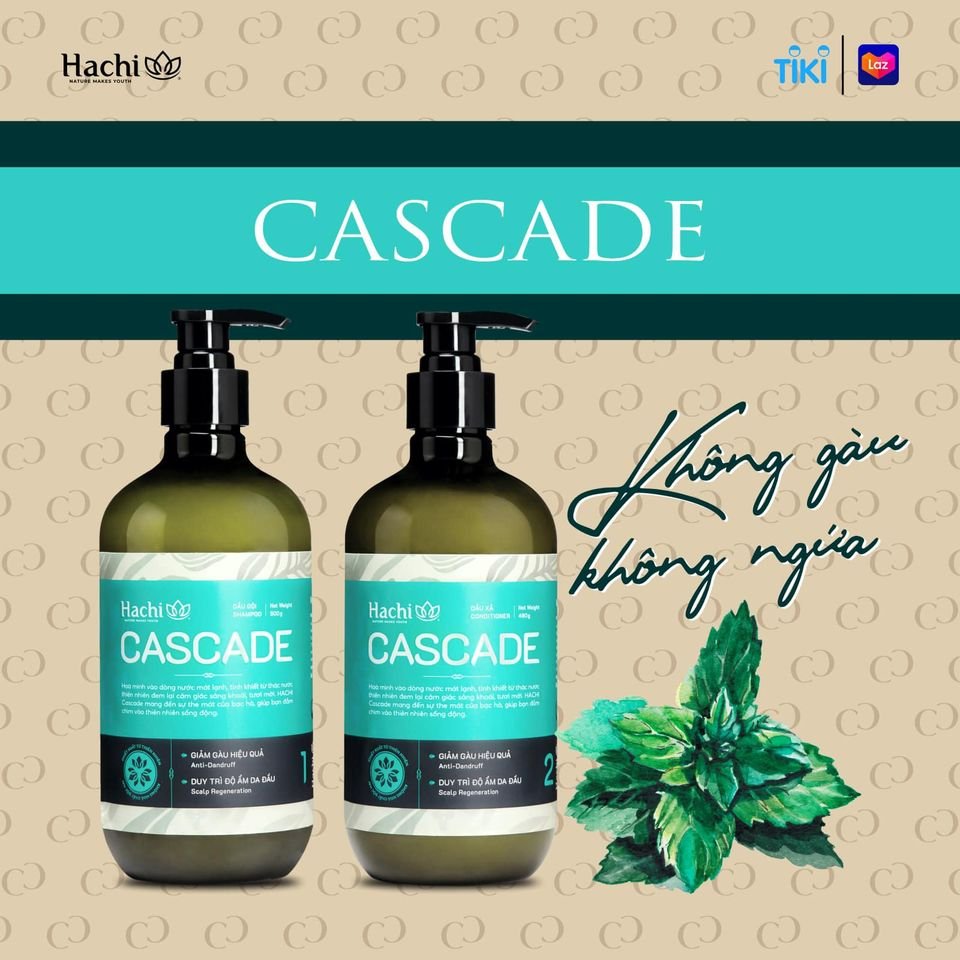 Combo dầu gội xả cao cấp Hachi Viet Nam 500 ml
