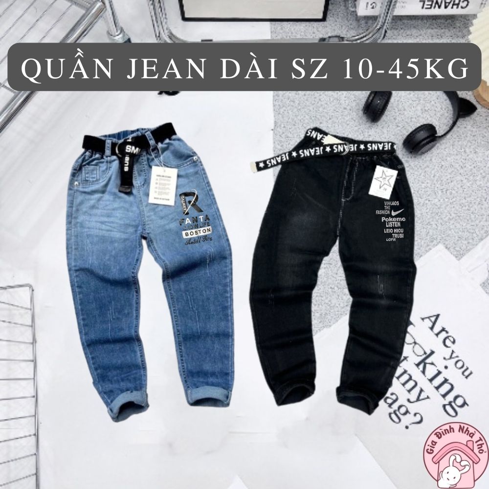 (12-50kg) (Xả kho) Quần bò jean dài học sinh cho bé trai đi học đi chơi (Khách chọn màu – Mẫu giao ngẫu nhiên)