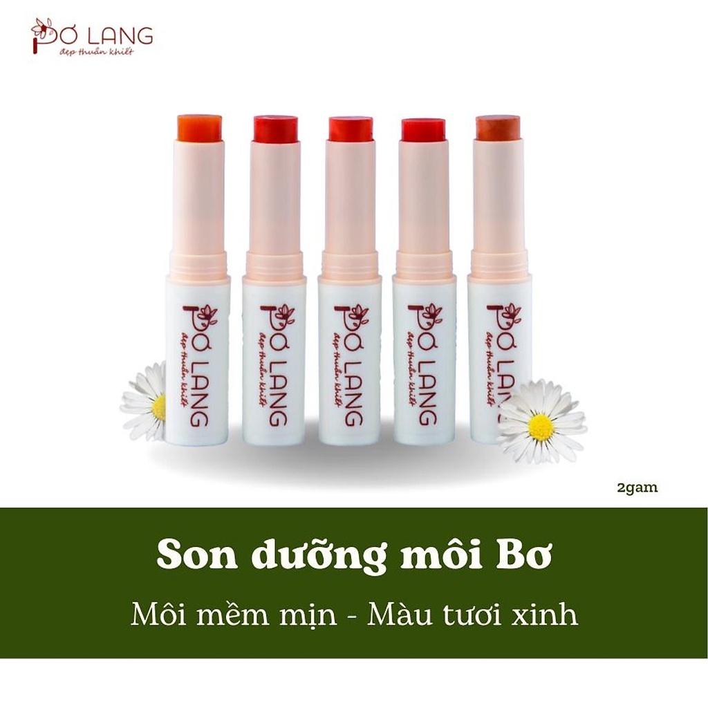Son dưỡng có màu Pơ Lang dầu bơ giảm khô môi dưỡng hồng môi 3.5gr