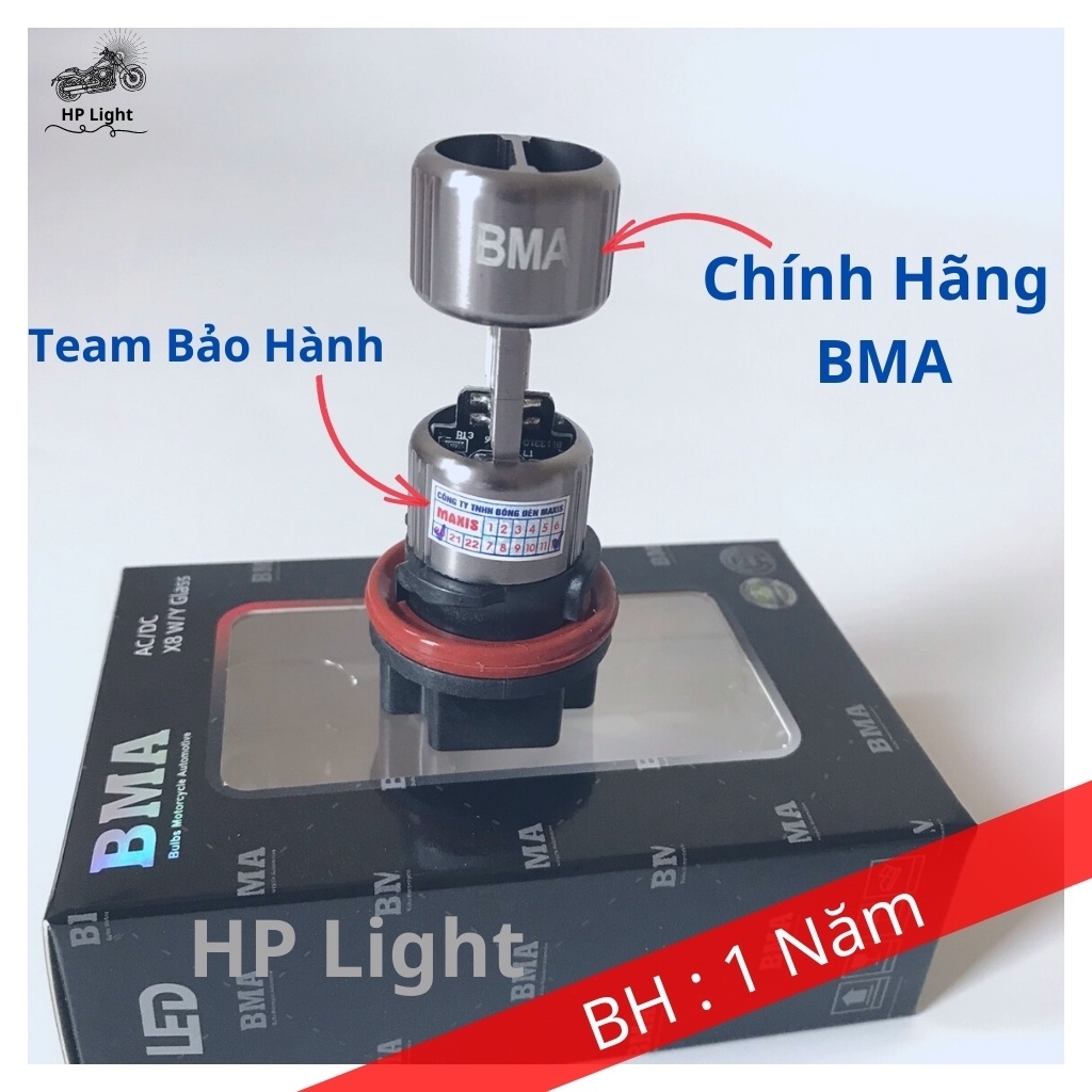 Đèn pha led chân hs5 chính hãng bma siêu sáng xe airblade 2011 ab 2011 mập pcx 2011 lead 2011