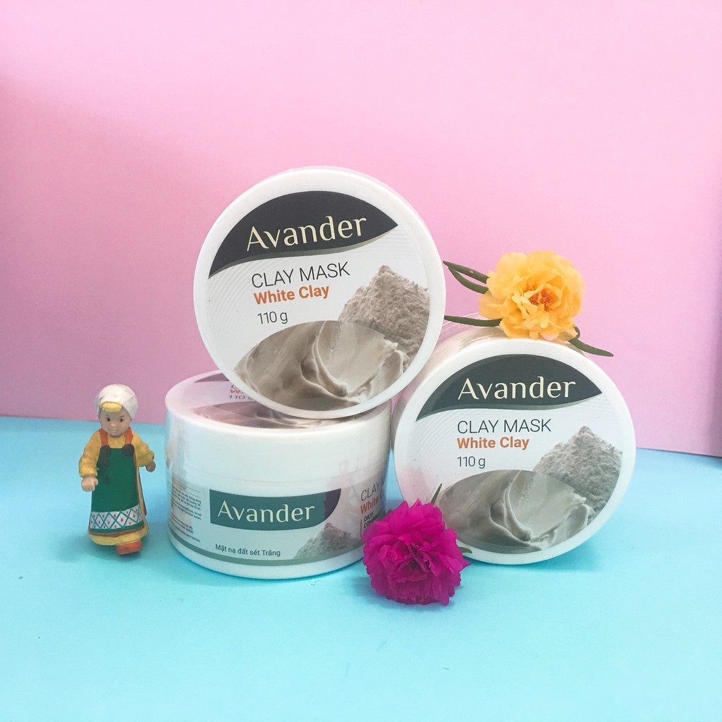 Mặt nạ đất sét Avander 110g bùn non ốc sên collagen ngọc trai lô hội đất sét trắng