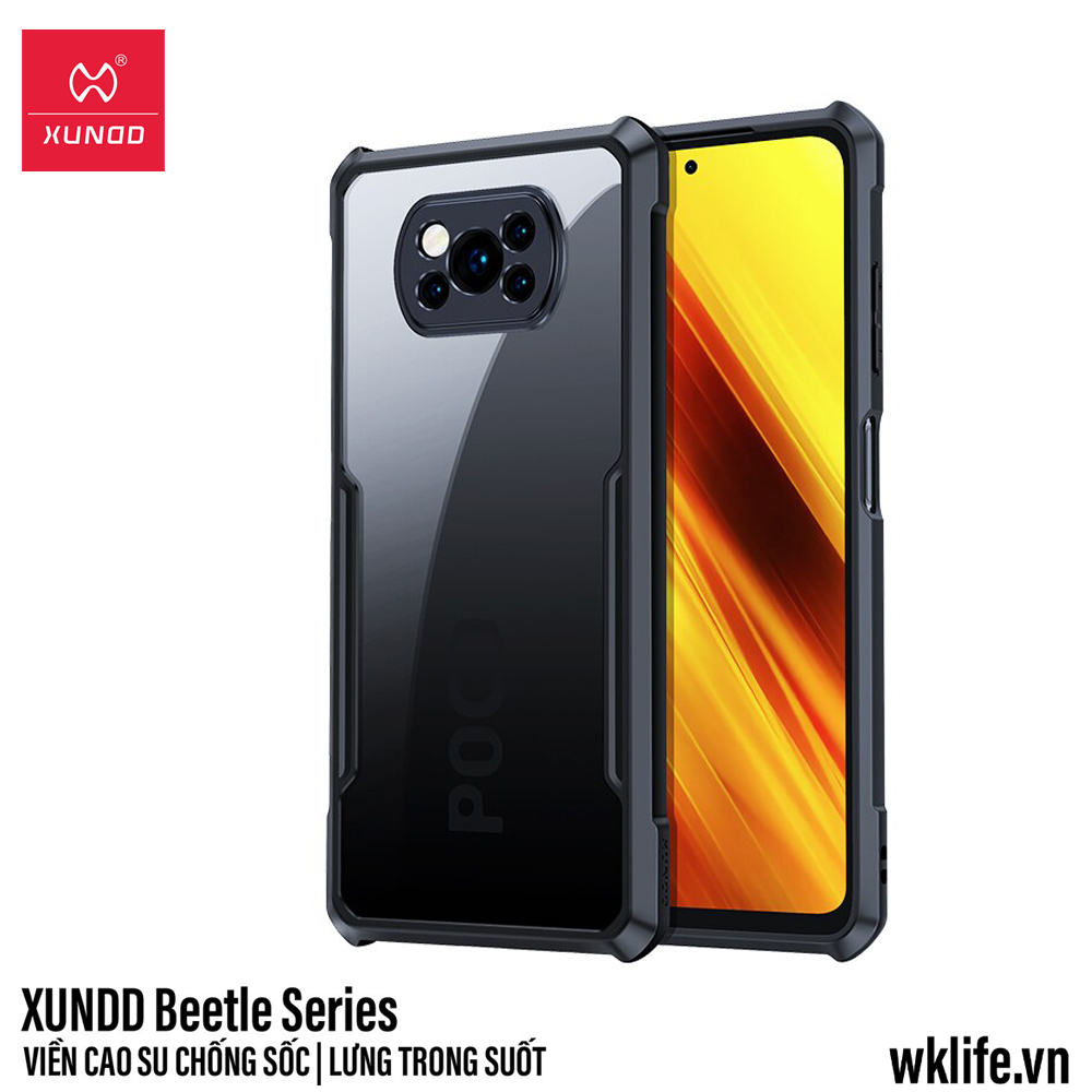 Ốp xiaomi poco x3 nfc / x3 pro xundd chống sốc 2m bảo vệ camera