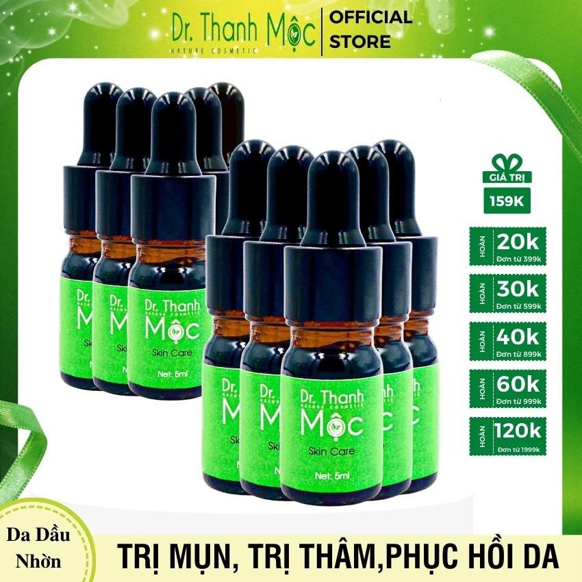 Combo serum mụn chuyên sâu loại bỏ mụn, ngừa mụn, thâm, dưỡng sáng da dành cho da dầu nhờn- tinh chất thiên nhiên - 10 dr thanh mộc