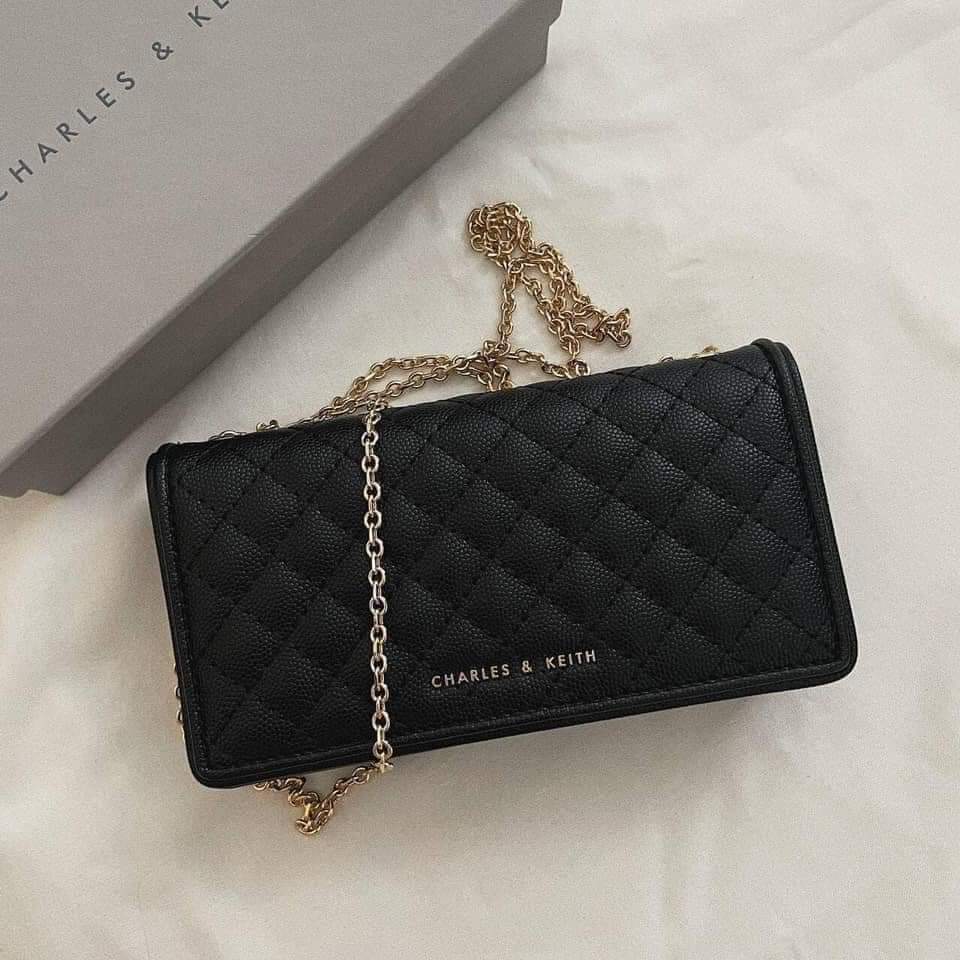 Túi đeo chéo cnk trần ô nhỏ size 16.5cm fullbox túi giấy