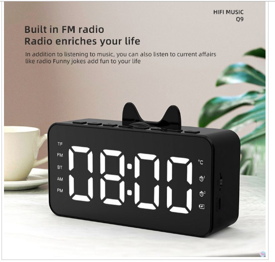 Loa bluetooth kiêm đồng hồ báo thức