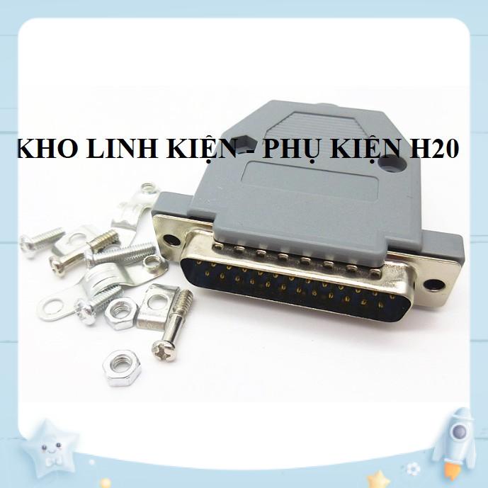 DB25 2 hàng hàn dây đực/cái + Vỏ ốp nhựa màu đen/ghi