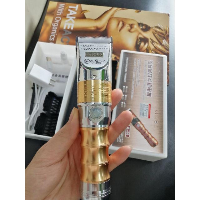 Tông đơ cắt tóc Nam chuyên nghiệp pin Trâu Huaerbo B60