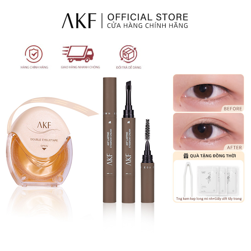 【AKF Dán mí +Gel kẻ mày lâu trôi chống nước cao cấp