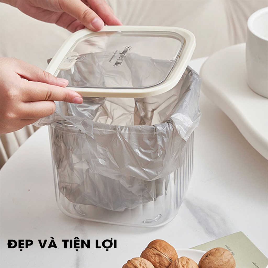Thùng Rác Mini Để Bàn Văn Phòng, Thùng Đựng Rác Kiểu Dáng Hiện Đại Sang Trọng GOBI