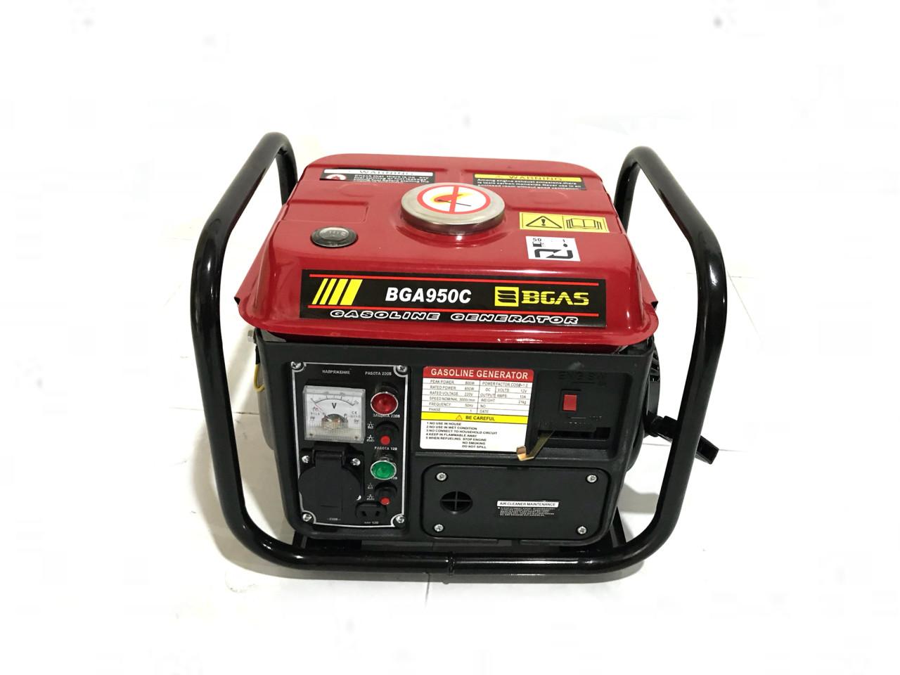 Máy phát điện chạy xăng Bgas BGA950C - Công suất sử dụng:650W - Công suất tối đa:1.000W sản phẩm chất lượng cao siêu tiện lợi và an toàn cho người sử dụng