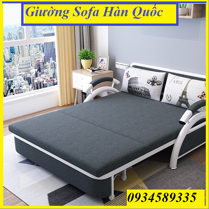 Giường Sofa Gấp Gọn Kiểu Dáng Hàn Quốc, Ghế Sofa, Giường Sofa Đa Năng 2 Trong 1, Sofa Giường Thông Minh KT 1,58m x 1,90m