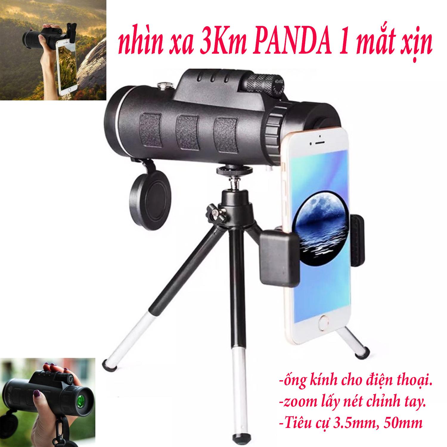 Ống Nhòm Nhìn Xuyên Tường - Ống Kính Cho Điện Thoại - Ống nhòm 1 mắt cao cấp Panda 40x60 cực rõ nhìn  Xa 3 km - Bảo hành uy tín lỗi 1 đổi 1.