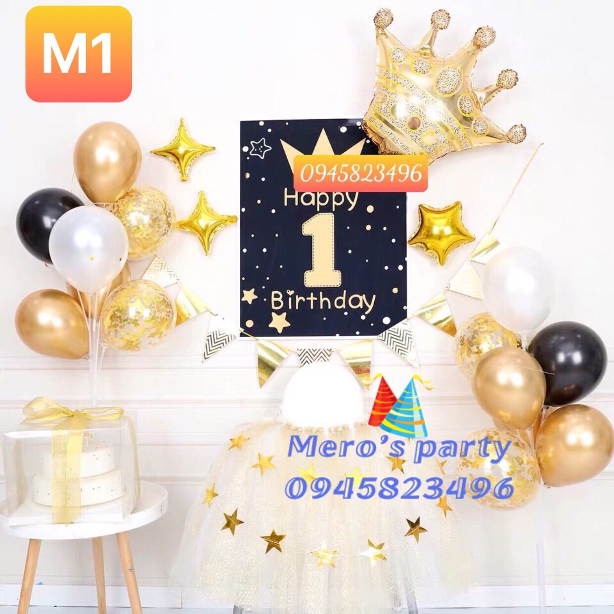 (Kèm 2 trụ bóng)trang trí sinh Nhật backdrop