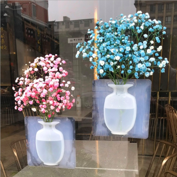 [HCM]Bình hoa dán tường silicon thông minh tiện dụng ( màu ngẫu nhiên )