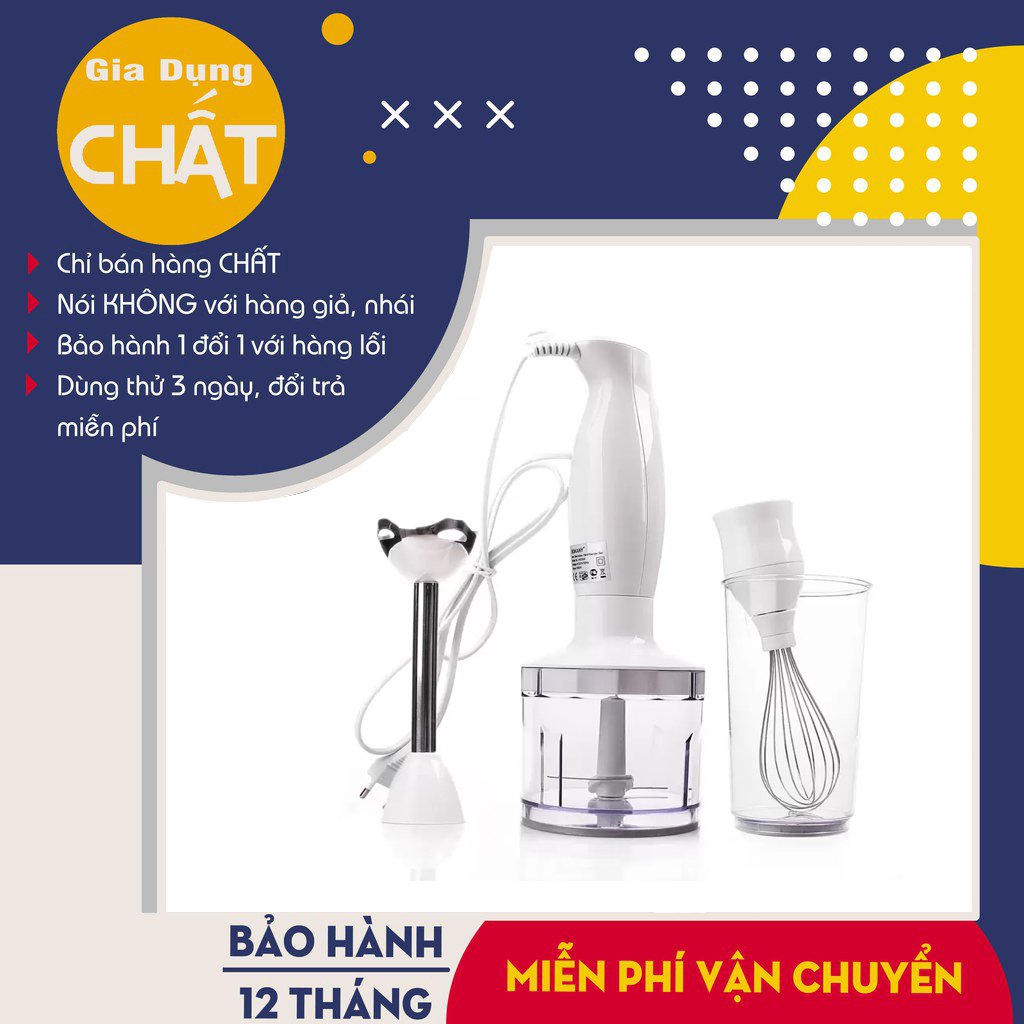 Máy xay cầm tay đa năng Sokany HB230A máy xay 4 trong 1 kèm đánh trứng đa năng