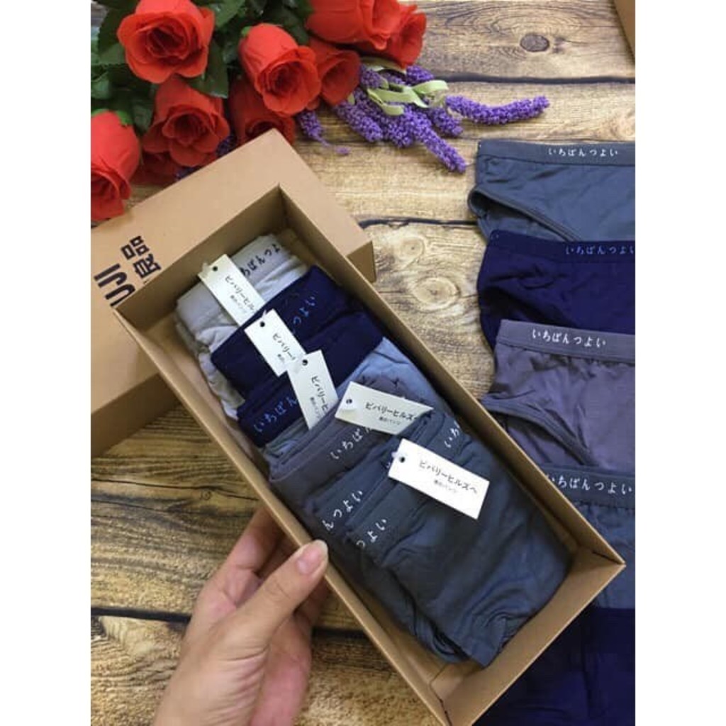 Quần lót nam thun lạnh tam giác Muji cất thun lạnh cotton co giãn cao cấp quần sịp nam tam giác quần xì nam tam giác quần lót nam