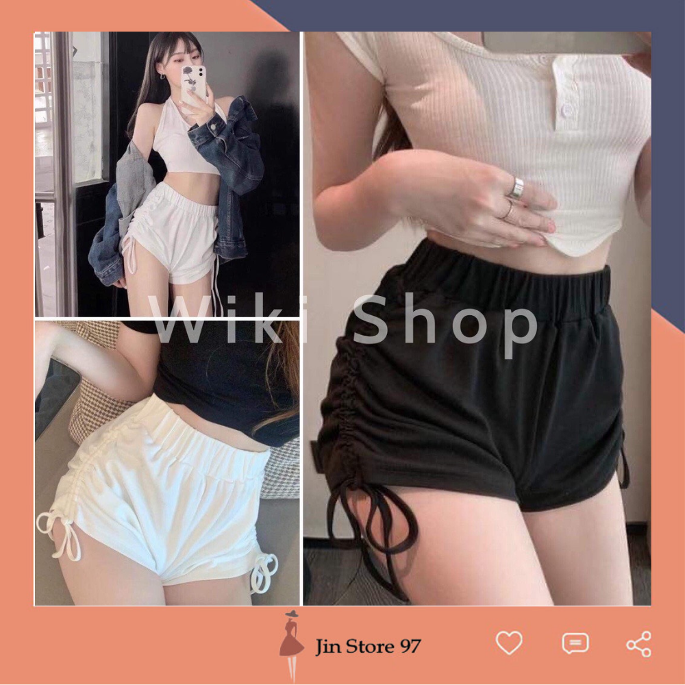 Quần sooc nữ,vải cao cấp co giãn tốt mặc ôm dáng, quần sooc rút dây nữ siêu đẹp 2021