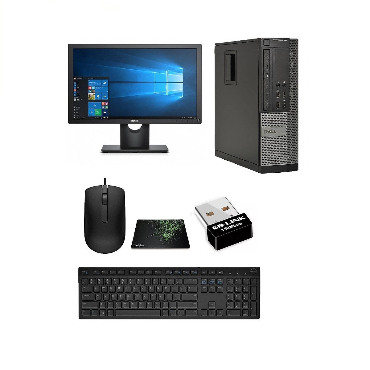 [Trả góp 0%]Bộ máy tính để bàn dell optiplex 7020 cpu intel core i5 4570 ram 8GB ổ cứng SSD 240GB  Màn hình DELL 22 inch . Tặng bàn phím chuột dell usb wifi.Hàng Nhập Khẩu [máy tính đồng bộ dell optiplex 7020]