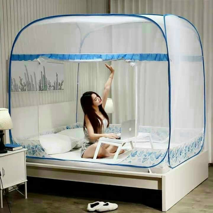 Màn chụp tự bung đỉnh vuông,mùng chụp cao cấp bảo hành 12 tháng