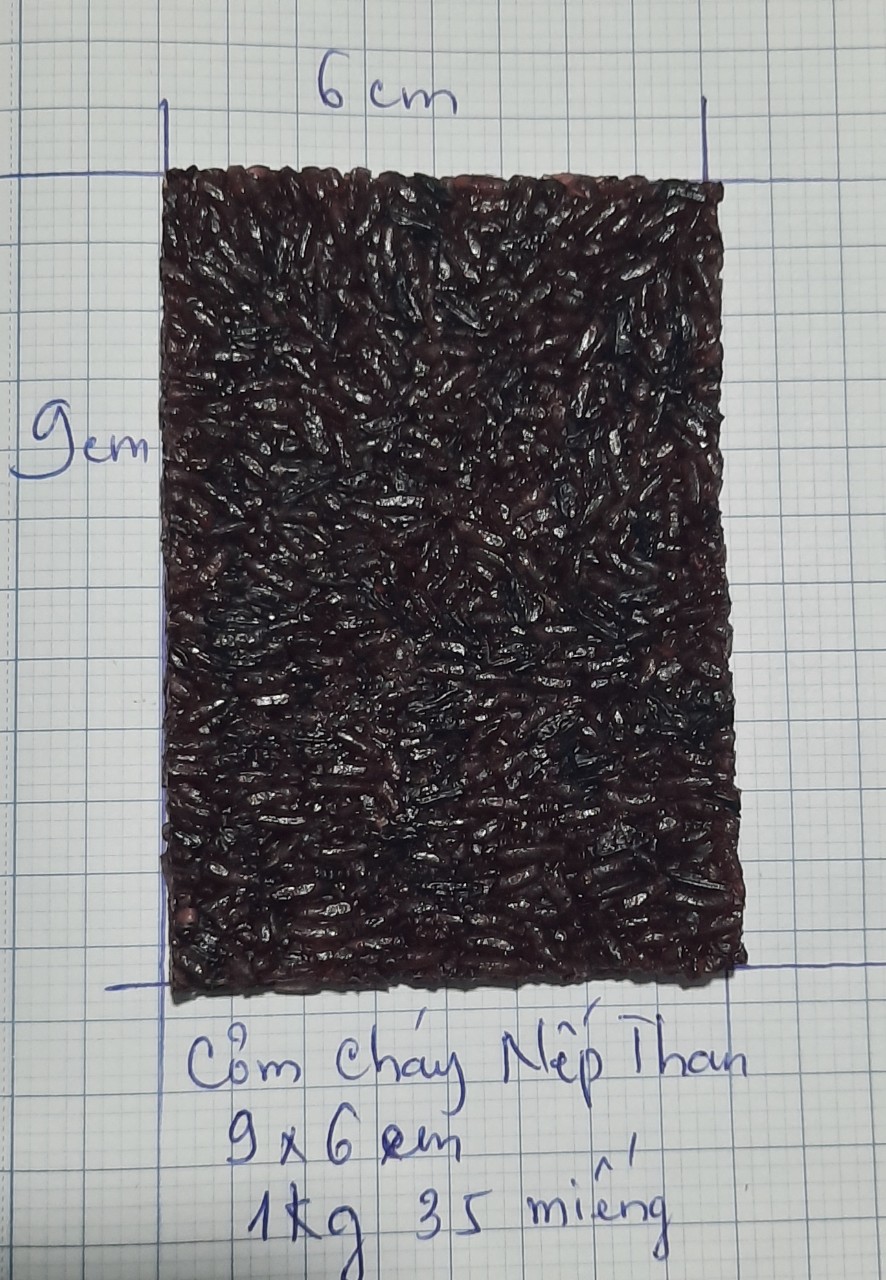 Cơm cháy nếp than phôi chưa chiên lasham.