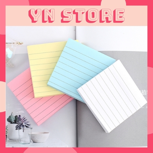 Giấy Note, giấy ghi chú Dòng Kẻ Đơn Giản Nhiều Màu Sắc 70 Tờ