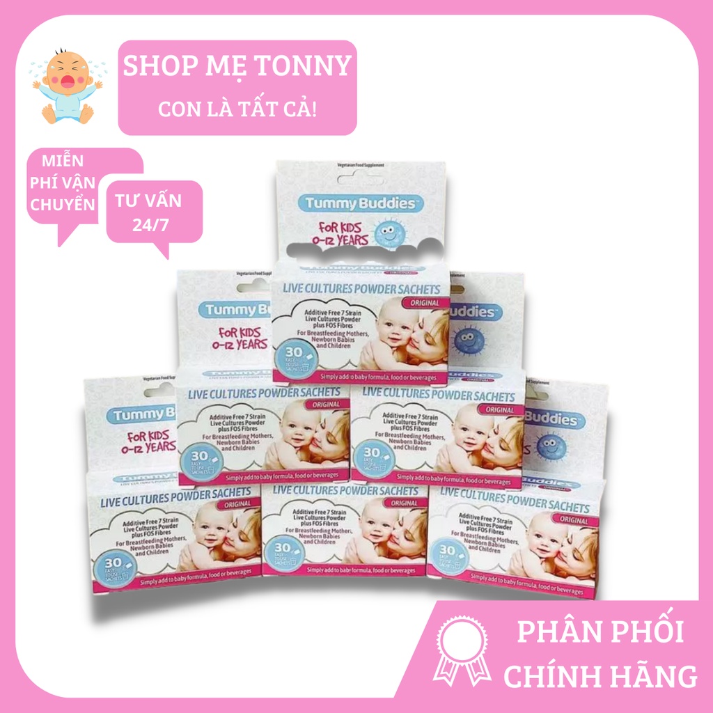 Men vi sinh Tummy Buddies mẫu mới hộp 15/30 gói